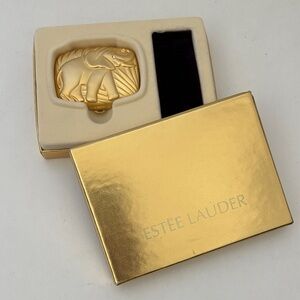 Vintage Estee Lauder Golden Elephant Compact Lucidity Powder With Box Gift NEW